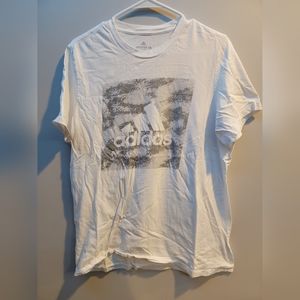 Mens Adidas white t shirt large size